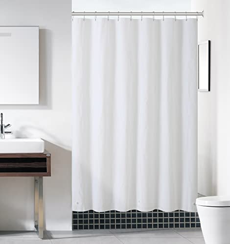 Serafina Home Hotel Quality Waterproof White Shower Curtain Liner - PEVA Lightweight Plastic Shower Liner (72 x 70 inches)