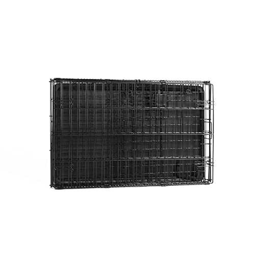 Amazon Basics Portable, Foldable Metal Wire Dog Crate with Removable Tray, Single Door, Divider Panel, Quick Setup, 30 x 19 x 21 in, Black by Amazon Basics - Image 4