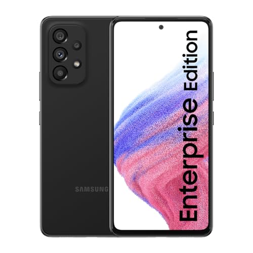 Samsung Galaxy A53 5G Enterprise Edition, 6,5 Zoll Android Smartphone, 128 GB, 5.000 mAh Akku, Business Handy, Smartphone ohne Vertrag, Awesome Black Samsung Galaxy A53 5G Enterprise Edition, 6,5 Zoll Android Smartphone, 128 GB, 5.000 mAh Akku, Business Handy, Smartphone ohne Vertrag, Awesome Black