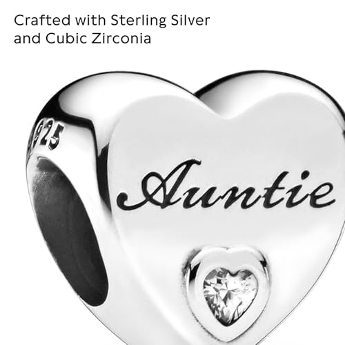 PANDORA Auntie Love Heart Charm - Compatible Moments - Jewelry for Women - Gift for Her - Made with Sterling Silver & Cubic Zirconia - With Gift Box4
