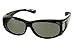 LensCovers Sunglasses Wear Over Prescription Glasses Extra Small Black Polarized
