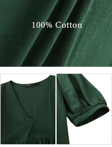 Image of Celmia Autumn Solid Loose Long Maxi Dress Cotton Caftan