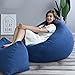 PHASFBJ Bean Bag Chairs for Adults, Bean Bag for Stuffed Animals Storage, with Comfortable Pillow and Footrest, for Organizing Plush Toys or Textile, Sack Bean Bag,Blue,XXL
