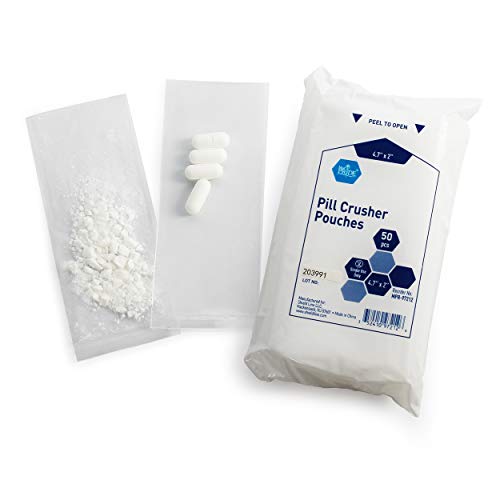 Medpride Pill Crusher Pouches – Pack Of 1000 Disposable Medicine Crushers – Medical Grade Clear Tablet Crushing Bags For Easy Consumption With Zero Waste – 4.7”X2” #TOP1