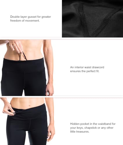 Yogipace Women's 20"/22"/24" Cropped Kick Flare Yoga Pants with Pockets Capri Length Slim Fit Lounge Pant4