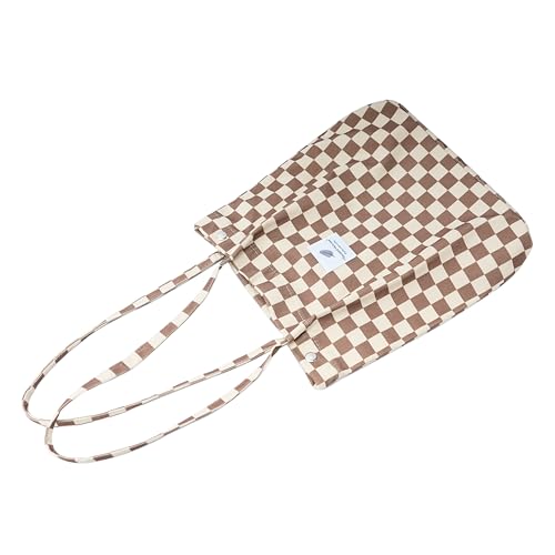 Image of TOPASION Cute Corduroy Tote Bag Canvas Shoulder Handbags for Women Travel Shopping
