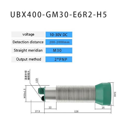 Capteur de proximité à ultrasons compatible UC2000 UC4000 UC6000 cellule détection filetée M30 - 2