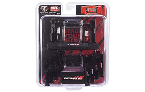 Stackable Diecast Auto-Lifts 5 Piece Set ADVAN Yokohama for 1/64 Scale Model Cars by M2 Machines 33500-MJS01