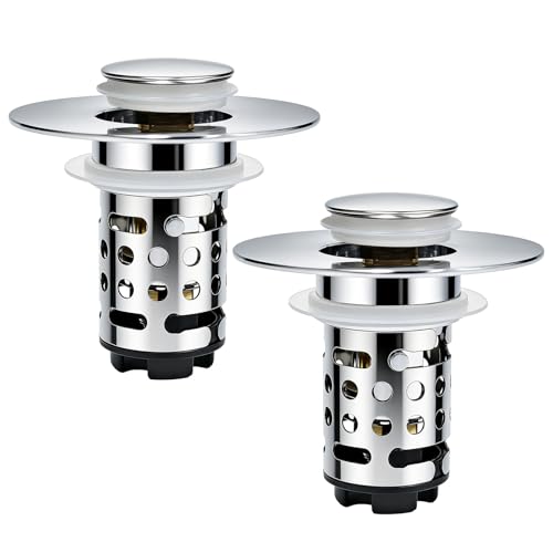 2Pack Coladores para Fregadero de Cocina y Baño Acero Inoxidable miniatura 3