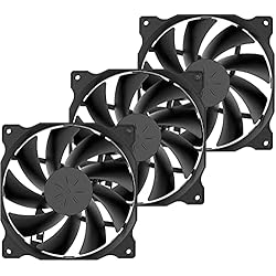 Engstrom Ventilador upHere 120mm 4 PIN PWM Ventilador para ordenador - Ventilador de PC silencioso 3 Pack (Negro)12BK4-3 …
