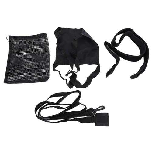 Gavigain Swim Parachute Professional Swimming Training Set Kids Adults with Drag Belt Portable Safe (Black)