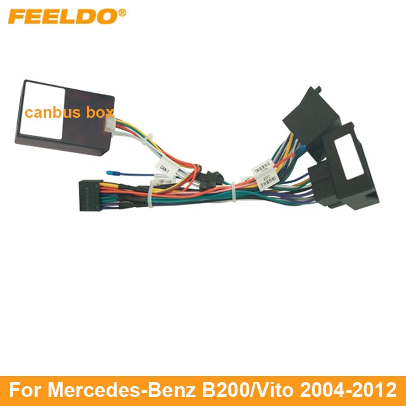 Car for Audio Wiring Harness with Canbus Box for Mercedes-Benz B200 Aftermarket 16pin CD/DVD Stereo Installation Wire Adapter - (Color Name: B only canbus Box)