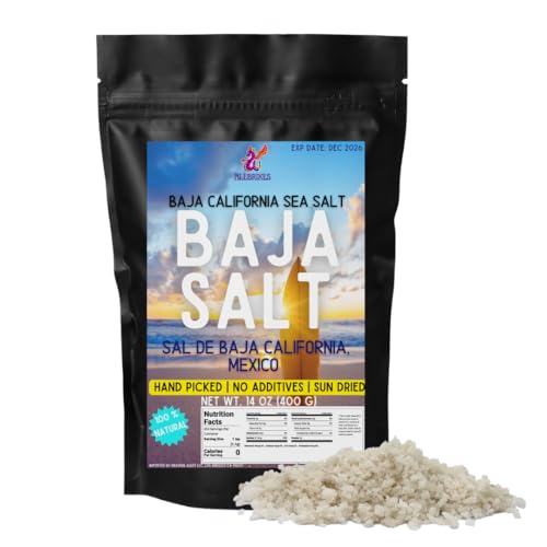 Alebrixes - Premium Grade Baja California Sea Salt 14 Oz (400g) | Unrefined 100% Natural Sea Salt | Sal de Mar de Baja California | Imported from Baja California, Mexico