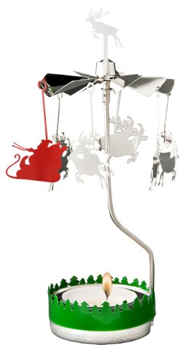 pluto produkter Santa on His Sled with Reindeer Rotary Candleholder
