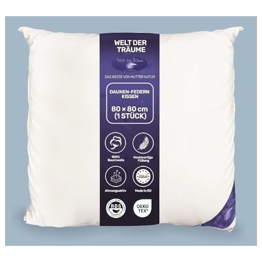 Night Comfort Feels Like Down Winterbettdecke für Einzelbett, 16,5 Tog, super kuschelig, anti-allergisch, extrem warm, Gänsedaunen-Alternative, Bettdecke für moderne Bettwäsche 7 Welt der Träume - Kopfkissen Gänsedaunen Dreikammer Kissen, 1 Stück 80x80 cm