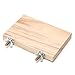 Amrka Pet Parrot Bird Cage Chew Toy Perches Square Wooden Stand Platform