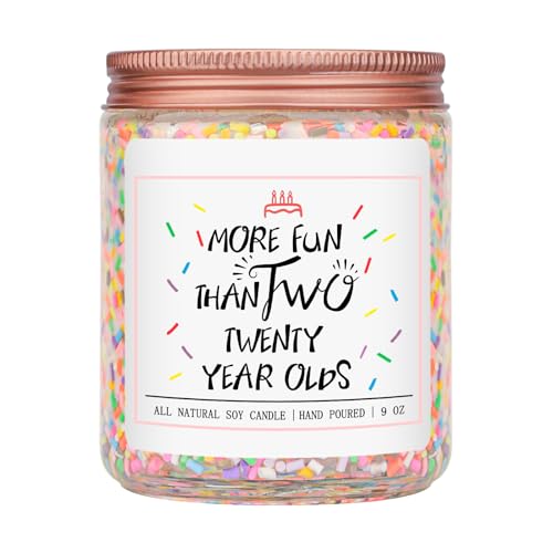 Homsolver 40th Birthday Gifts for Women, Perfect Ideas Birthday Decorations Candle Gift...