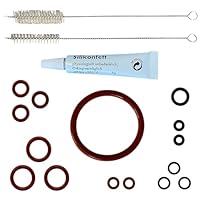Pflegeset Wartungsset Reinigungsset Ersatzteile Zubehör für Philips Kaffeevollautomat 1200 2200 2300 3200 3300 4300 4400 5400 Series – O-Ring Dichtungen (u.a. 32×40×4 mm) / Silikonfett/Bürsten