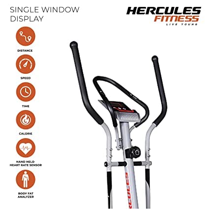 Image of Hercules Fitness Upright Bike with 6 Kg Flywheel | 8level Manual Magnetic Resistance Control | Fitness Cycle for Home Gym Workout | Ideal for Tummy & Lower Body | Max User Weight 100kg