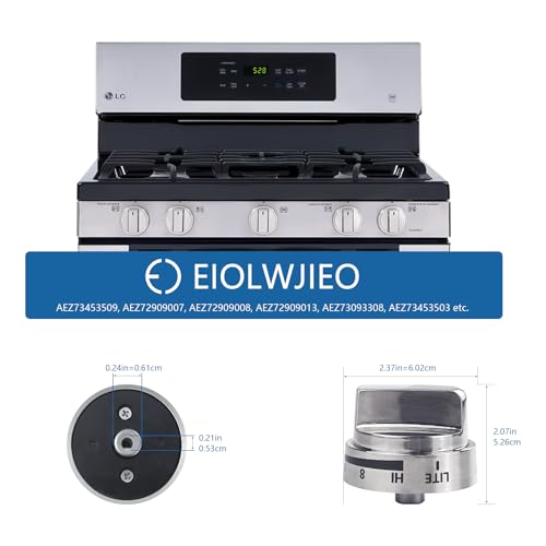 EIOLWJIEO AEZ73453509 Stove Knob Replacements for LG Stove Knobs, AEZ72909008 AP5669773 2347547, Range Oven Knob for LG LRG3091ST LDG3016ST etc, 5 Pack by EIOLWJIEO - Image 3