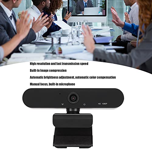 Elprico USB2.0 Webkamera, Full HD 1080P 30FPS Computerkamera Videokonferenz Webcam mit Mikrofon USB Computer Streaming Live Broadcast Webkameras – Bild 6