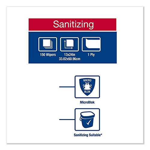 Tork Odor Resistant Foodservice Cleaning Cloth White Self Dispensing, 1 x 150 Cloths, 192194 - Thumbnail 3