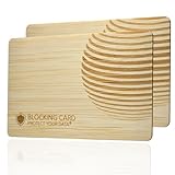 DEKRA geprüfte Bambus RFID Blocker Karte I Nachhaltiger Schutz vor Datendiebstahl - Neuste E-Field Störsender-Technologie I extra dünne Karte mit 0,8 mm für jede Geldbörse I NFC Schutz I (2)