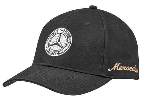 Mercedes-Benz Cap schwarz Baumwolle gestickter Classic Stern mit Kristallen auf der Stirnseite Mercedes-Benz Cap schwarz Baumwolle gestickter Classic Stern mit Kristallen auf der Stirnseite