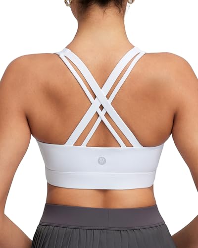 Image of RUNNING GIRL High Impact Sports Bra for Women,Criss-Cross Back Top with Moulded Cups Womens Sports Bra High Support