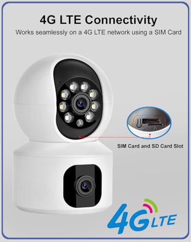 Image of IFITech 4MP HD Smart 4G Dual-Lens CCTV Camera - 4G LTE Connectivity | 360 Coverage | Two-Way Audio | Colorful Night Vision | True Plug & Play, Easy Setup | Made in India | IFI-4G1N