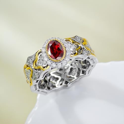 1.5CT Oval Cut Italian Retro Wedding Band for Women 10K 14K 18K Gold Retro Gemstone Engagement Rings Jewelry Gifts for Anniversary Valentine's Day4