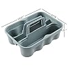 6-Pack Plastic Caddy for Cleaning Products, Caddy with Handle, Gray - Image 3