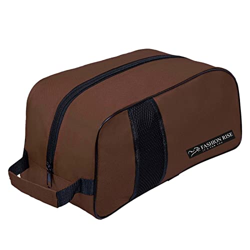 Waterproof Sports Boot/Shoe/Travel Bag for Football Cricket Rugby Golf Toiletry Gym for Boy/Girl Men/Women (Brown)