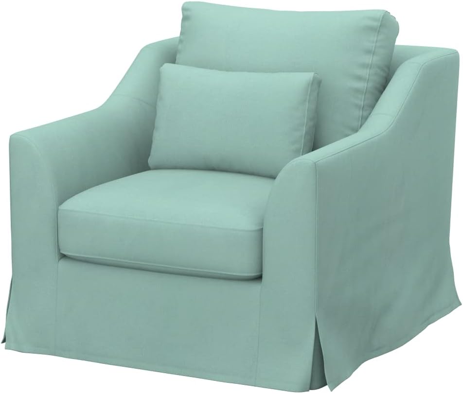 Soferia Replacement Compatible Cover for Farlov Armchair, Fabric Elegance Metal Grey