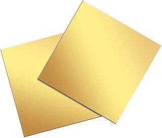 GatherTOOL 1Pc 100x100mm Brass Plate Customized Size Frame Model Mould DIY Contruction Brass PadBrass Sheet Thickness 0.5/0.8/1/2mm (Color : 0.5x100x100mm)