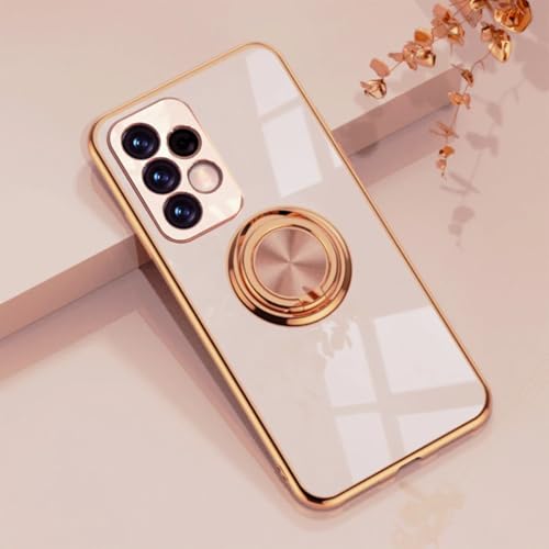 Coque Samsung A05 rose chic avec anneau en métal pour une protection élégante