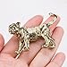 SaiDian 1Pcs Exquisite Brass Lioness Figurine Vintage Gold Miniature Lion Statue Creative Small Animal Sculpture Decor for Home Desktop Displays Miniature Landscapes and Collectors