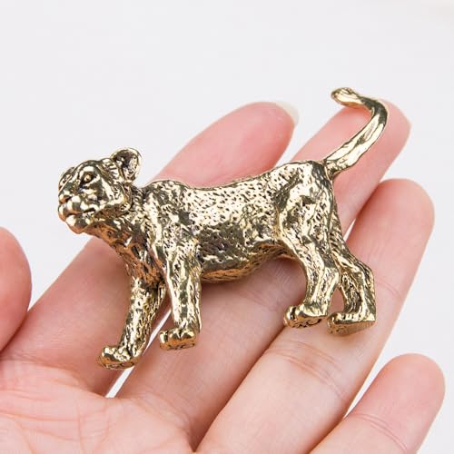 Figura de León Dorado de Latón Miniatura Decorativa miniatura 7