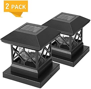Solar Post Cap Lights Outdoor - Waterproof LED Fence Post Solar Lights
