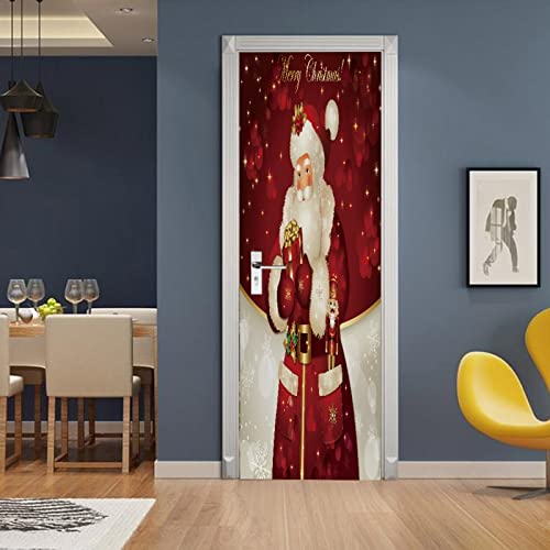 Sticker porte 3D masquant les imperfections pour Noël - 5
