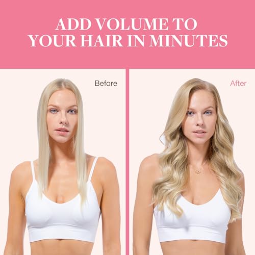 Image of GOO GOO Clip in Hair Extensions Real Human Hair, Remy Human Hair Extensions Clip ins for Women, Natural Human Hair, 24inch 120g 7Pcs, 16 /22 Light Blonde Highlighted Golden Blonde