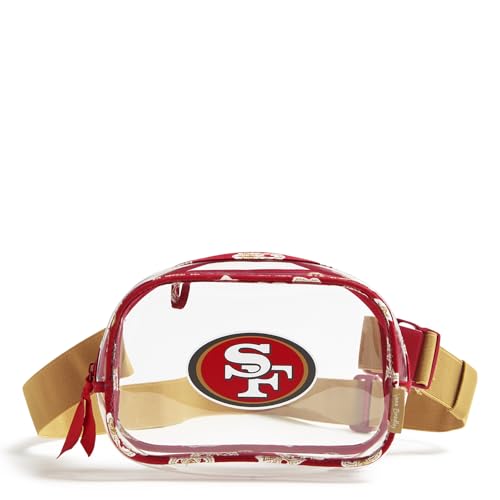Vera Bradley Women's Clear Nfl Small Belt Bag (Multiple Teams Available), Sanfrancisco49ersondarkred/Yellowbandana, One Size by Vera Bradley - Used condition - US$20.70