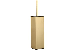 Gold Finish Toilet Bowl Brush and Holder Set: Sophistication at Your Fingertips