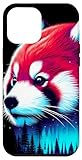 Connectez-vous avec votre animal spirituel avec ce design unique de panda rouge, magistralement rendu dans un style à double exposition avec des arbres, un lac et une lune. Parfait pour ceux qui ressentent un lien profond avec la nature et leur compagnon à fourrure.