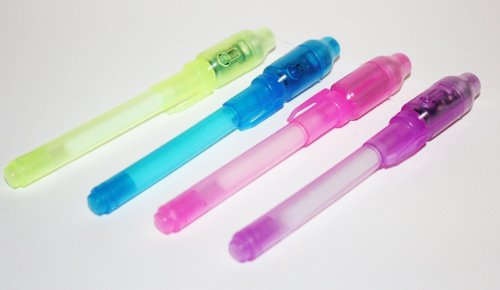 Wholesale Lot of 12pcs Secret Message Invisible Ink Pen with Black Light (12)