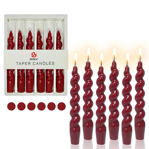 Gedengni Dripless Taper Candles Red Candlesticks,7.5 inches Short Tapered Candle Decorative Candle Sticks Christmas Dinner Candles for Home Decor Home Weddings Festive Seasons Holiday,2D6-Red