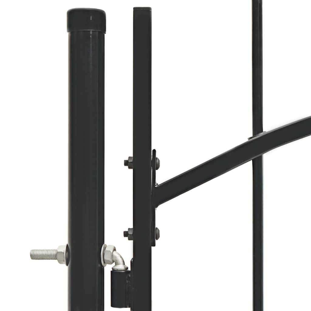 Générique Portail de Jardin Acier 1 x 1,75 m Noir,Quincaillerie,Clôtures & barrières,Portillons,Noir,12.48 KG,143059