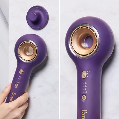 L'ANGE HAIR Axia HaloRing Ionic Hair Dryer | High Speed Professional Blow Dryer for Smooth, Frizz-Free Styles | Lightweight Brushless Motor with Concentrator & Wall Mount | 4 Heat Settings | Purple - image 8