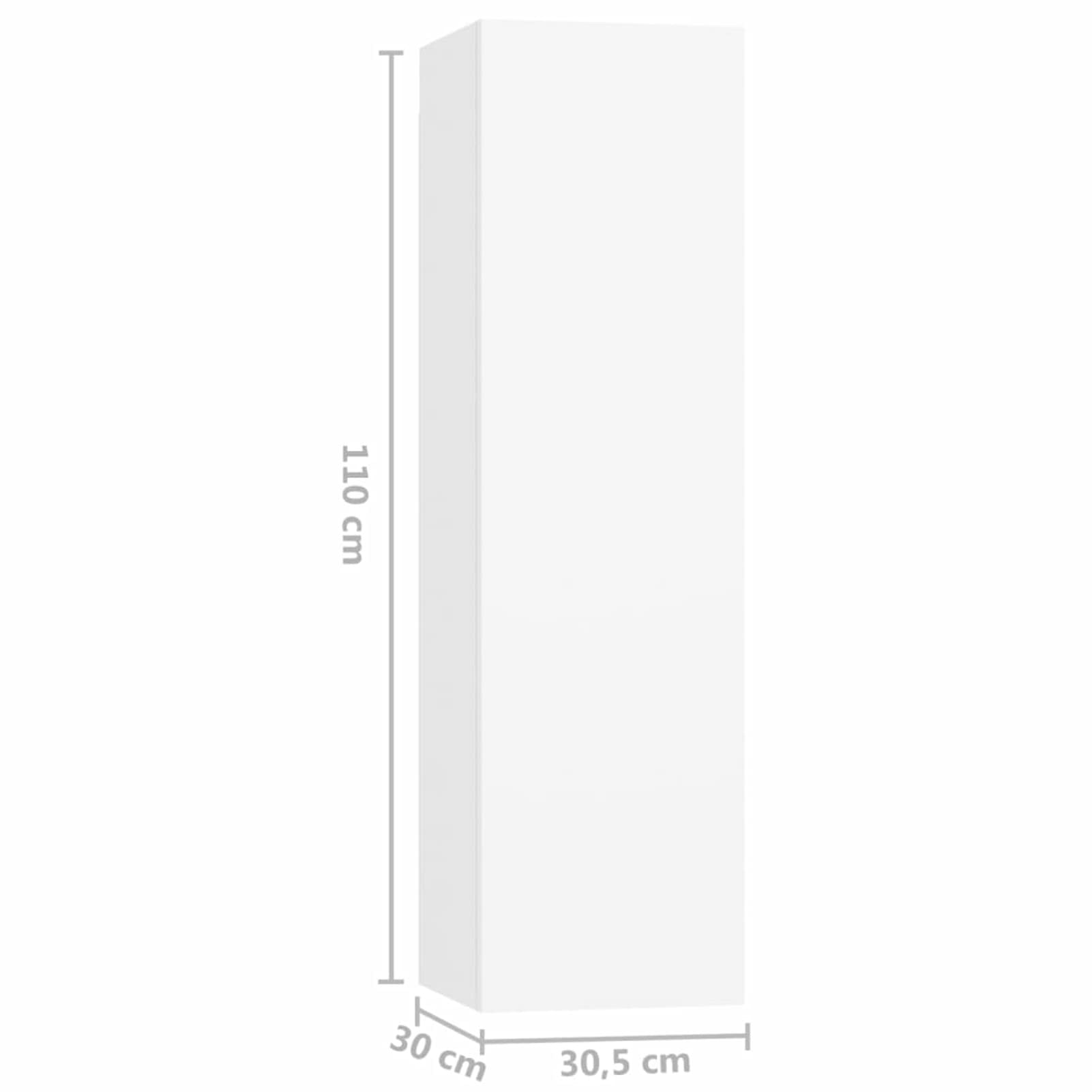 Set di Mobili Porta TV 4 pz, Moderni, Facile da Pulire, Bianco in Truciolato