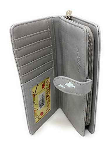 Shag Wear Life is Better in the Mountains Large Wallet for Women and Teen Girls Vegan Faux Leather Grey 7"3